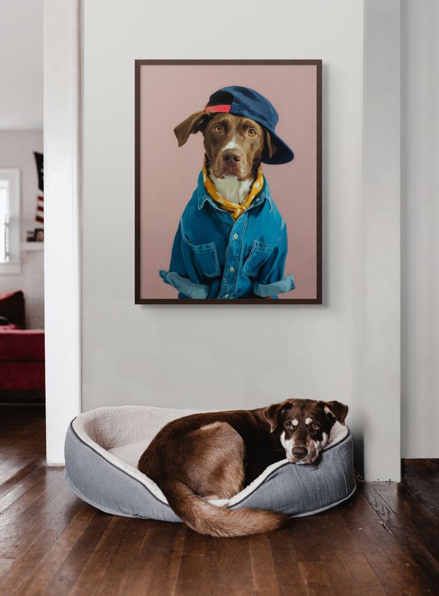 Street-Style Dog Portrait – Funny Dog Art for Dog Lovers
